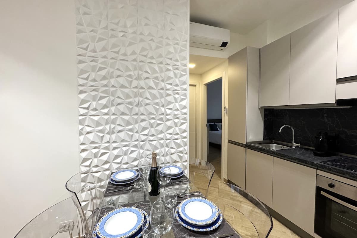 Soggiorno e cucina di Dimora Eleonora